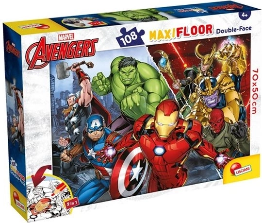 Lisciani Marvel maxi obojstranné puzzle Avengers 108 dielikov