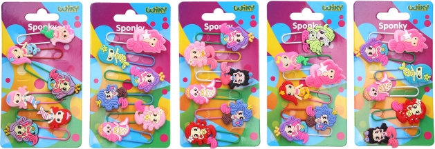 Sponky a záložky morská panna, sada 6 ks
