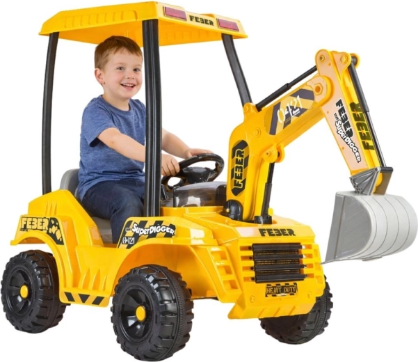 Elektrické odrážadlo – bager FEber Super Digger 12V s vylepšenou batériou