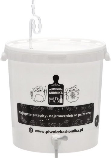 Fermentačná nádoba 30 l s vekom, kohútikom, kvasnou zátkou a tesnením