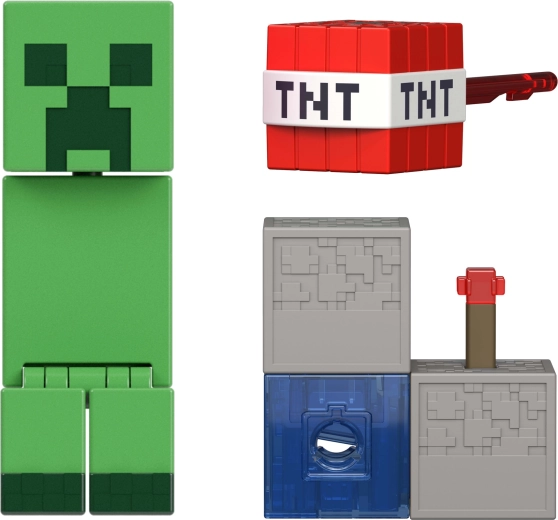 Charged Creeper v pixelovom štýle