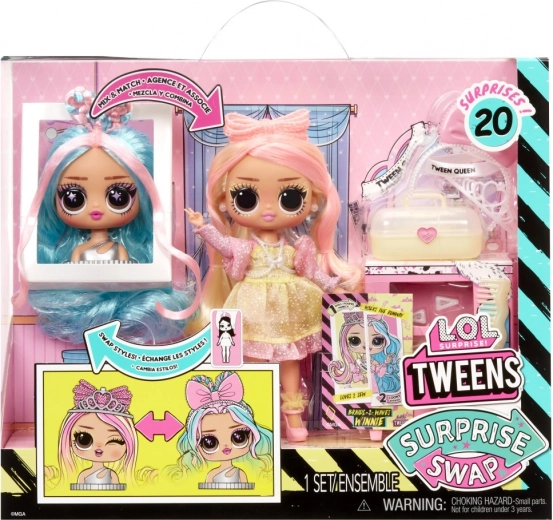 L.O.L. Surprise! Swap Tweens bábika a mini česacia hlava - Winnie