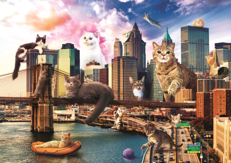 Puzzle Mačky v New Yorku 1000 dielikov
