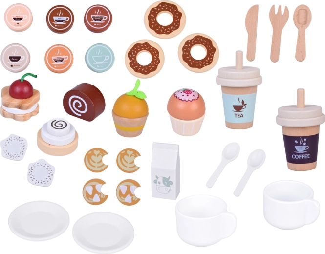 Kompletná kaviareň s pohárikmi na cestu a mliekom