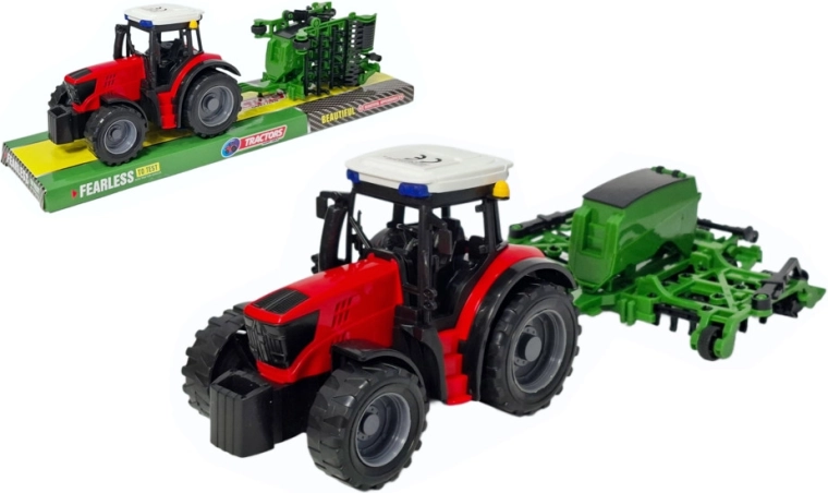 Traktor so sejacím strojom