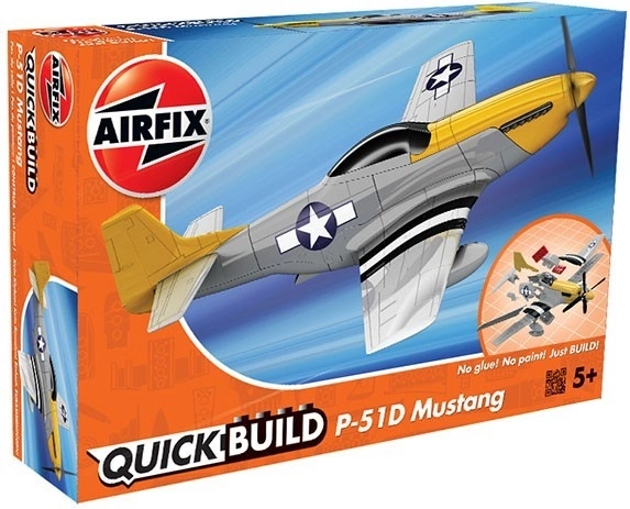 Stavebnica lietadla AIRFIX QUICK BUILD Mustang P‑51D