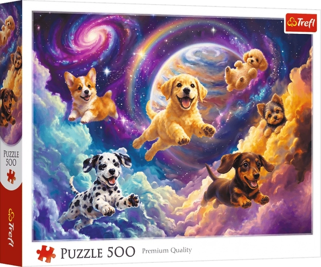 Trefl puzzle Vesmírne šteniatka 500 dielikov