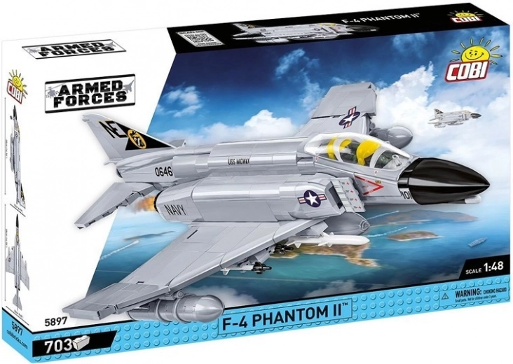 Stavebnica F-4 Phantom II so 703 dielikmi v mierke 1:48