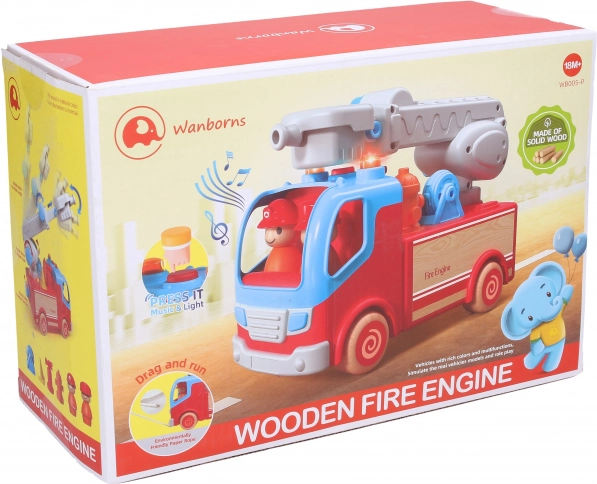 Požiarne Auto s Efektami 25 cm