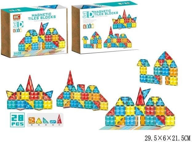 Magnetická stavebnica 28 dielov