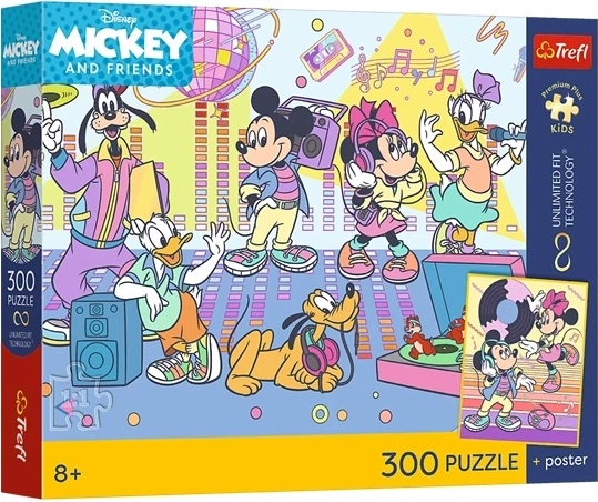 Trefl Disney Mickey a priatelia – puzzle 300 dielikov s plagátom