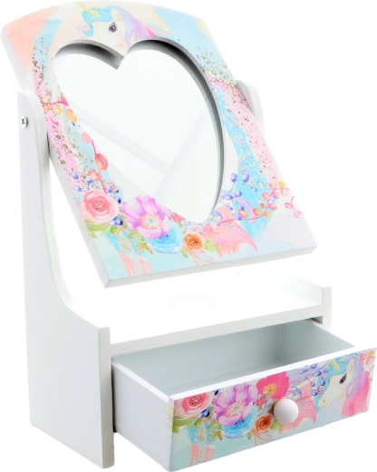 Srdiečkové zrkadielko pre malé parádnice