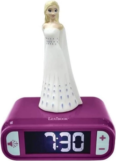 Detský budík s nočným svetlom Ľadové kráľovstvo Elsa