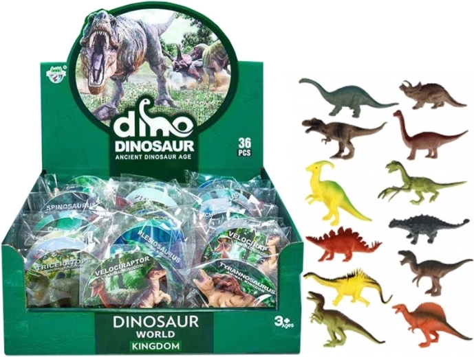 Dinosauří figúrka s kartičkou a názvom