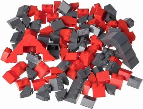 Kreatívna sada na strechy červené a tmavo sivé