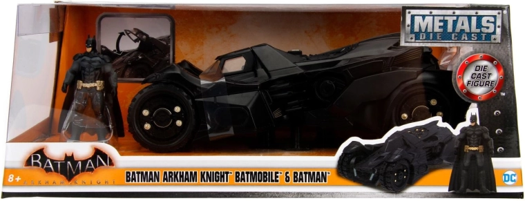 Jada Toys Batman Arkham Knight Batmobile 1:24 – kovový model s figúrkou