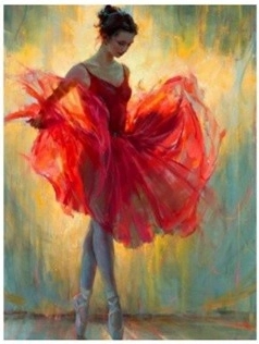 Diamantová mozaika - Balerína