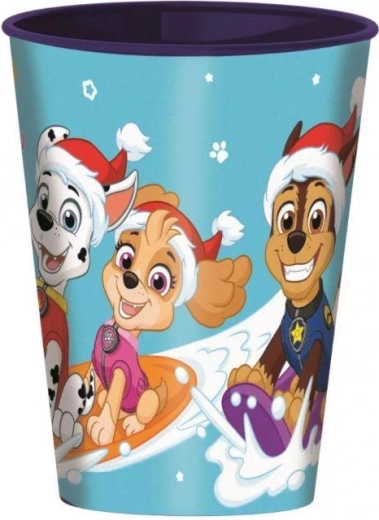 Plastový téglik Labková patrola vianočný 260 ml