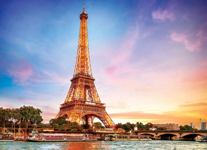 Puzzle Eiffelova veža Paríž 1000 dielikov EUROGRAPHICS
