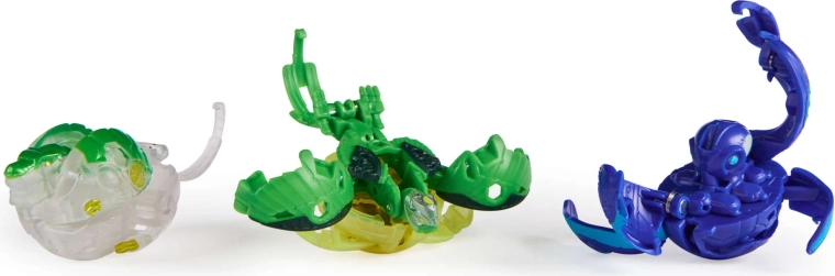 Tri transformujúce sa figúrky Bakugan