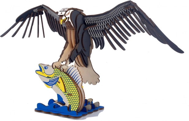 Drevené 3D puzzle orol