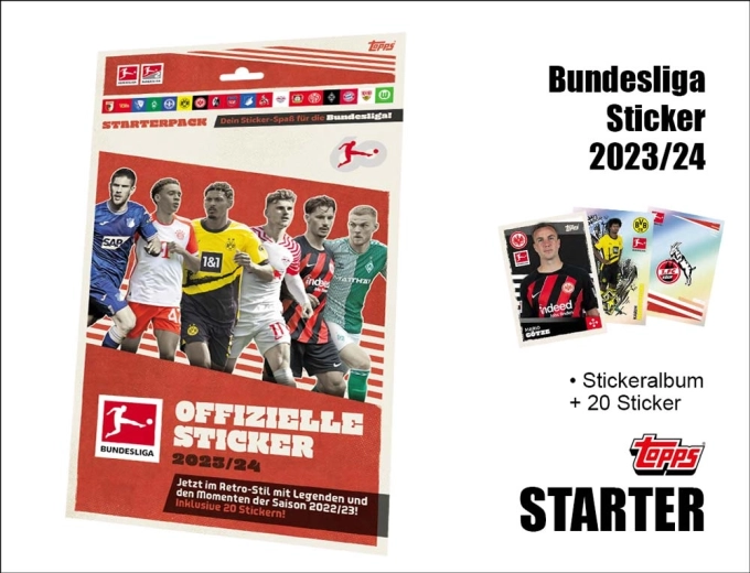 Topps Bundesliga samolepkový štartovací set 2023/2024