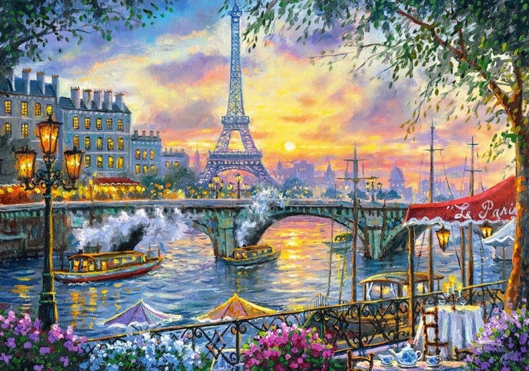 Puzzle Čas na čaj v Paríži 500 dielikov