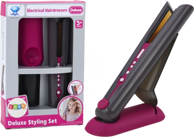 Hračka žehlička na vlasy s držiakom, svetlom a zvukom