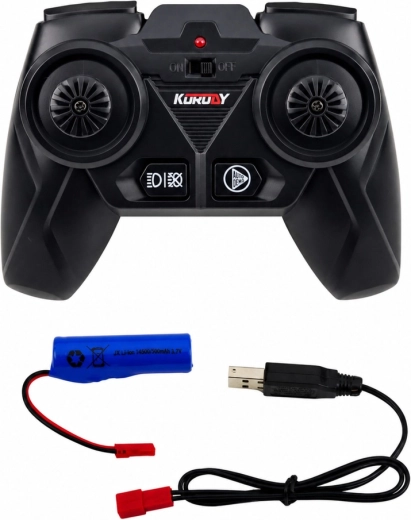 RC ovládač, akumulátor a nabíjanie cez USB