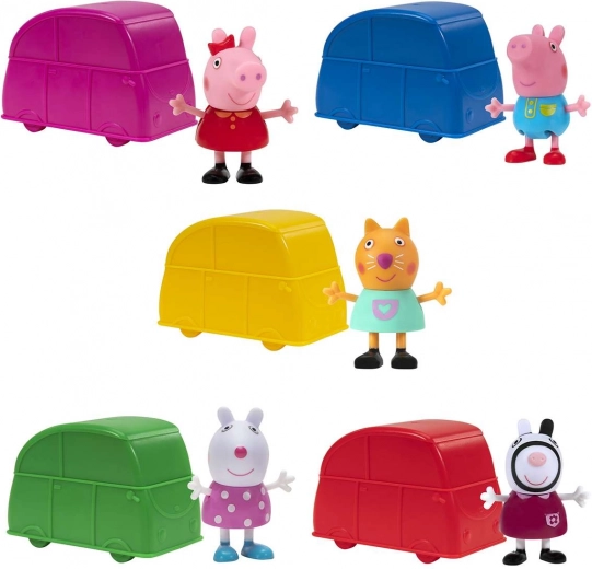 prasiatko Peppa – autíčko s prekvapením a figúrkou