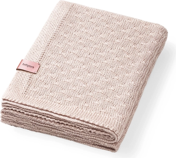 BabyOno pletená bambusová deka light beige