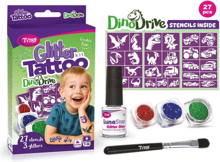 Sada trblietavých tetovaní DinoDrive