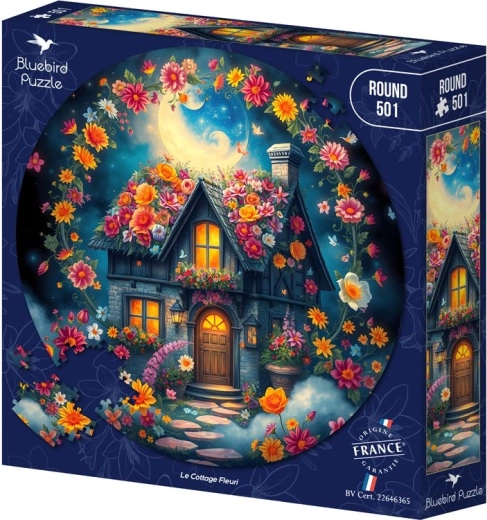 Bluebird okrúhle puzzle Kvetinová chalúpka 501 dielikov