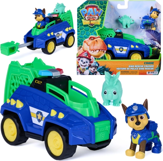 Spin Master Labková patrola a dinosaury – vozidlo Dino Rescue Cruiser 15 cm s figúrkami Chase a dinosaurus