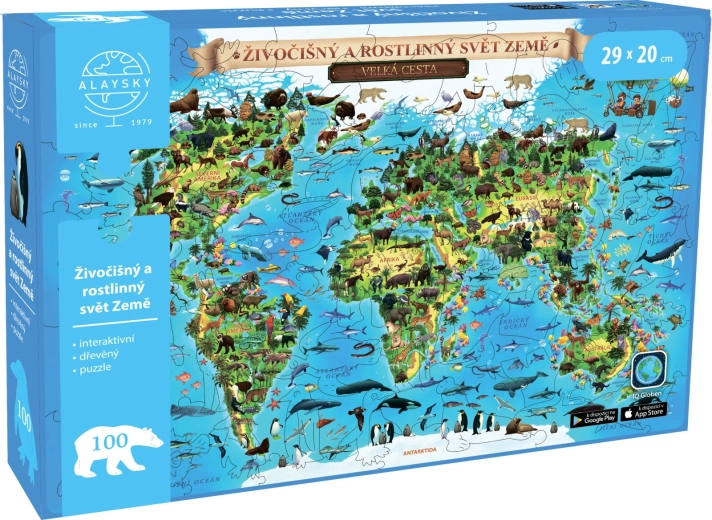 Interaktívne drevené puzzle Flora & Fauna s rozšírenou realitou