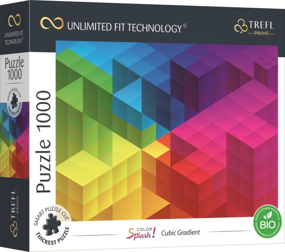 Puzzle TREFL UFT Color Splash kockovaný gradient 1000 dielikov