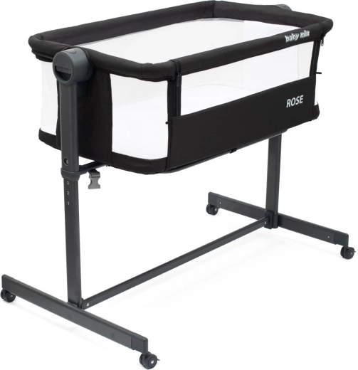 Prístavná postieľka Baby Mix Rose čierna