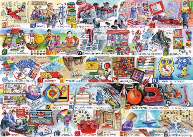 Puzzle GIBSONS abeceda hier a hračiek 1000 dielikov