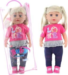 Bábika blondínka 45 cm s fľaštičkou