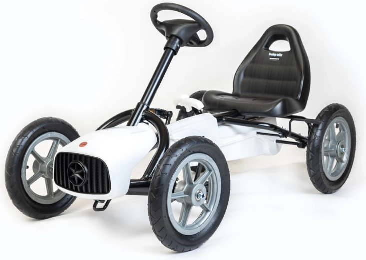 Detská šliapacia motokára BABY MIX Buggy – biela