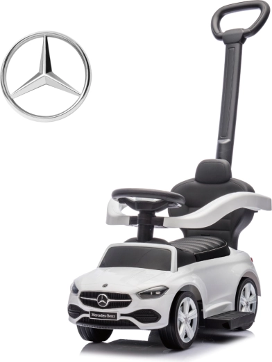 Milly Mally odrážadlo s vodiacou rukoväťou Mercedes C-Class deluxe biele