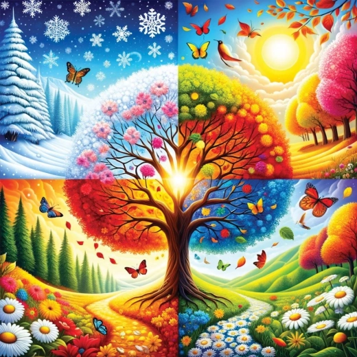 Puzzle Štyri ročné obdobia 1023 dielikov