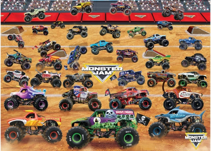 Puzzle EUROGRAPHICS Monster Jam – zostava truckov, 1000 dielikov