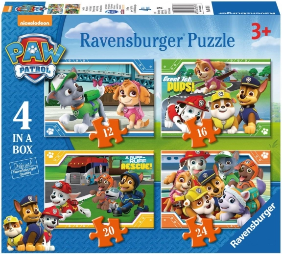 Ravensburger puzzle PAW PATROL – 4v1 (12/16/20/24 dielikov)