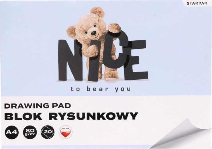 Kresliaci blok Medvedík A4, 20 listov
