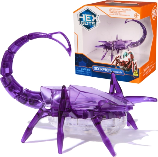 Hexbug robotický škorpión fialový so svetlom – senzorická pohyblivá hračka