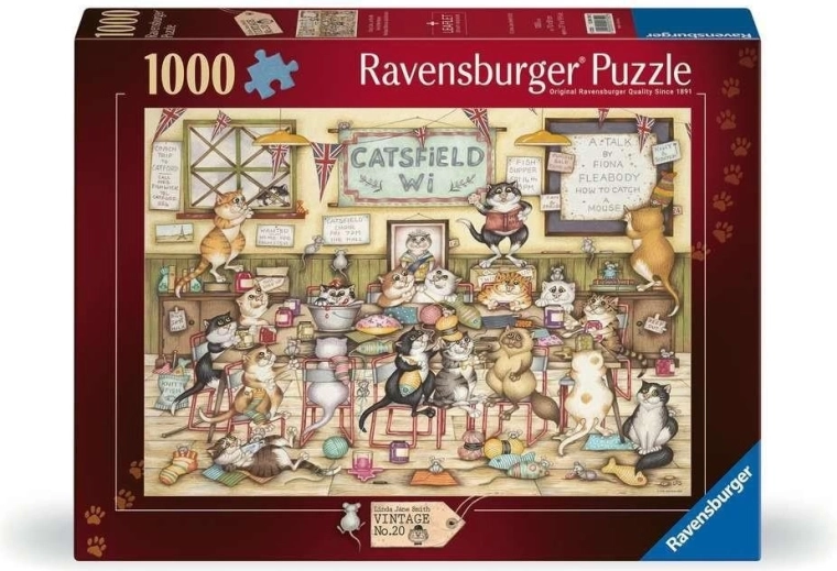 Ravensburger puzzle vintage č. 2: Mačací chaos 1000 dielikov