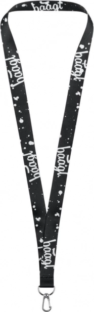 BAAGL dlhý lanyard na kľúče s vesmírnym motívom – čierny