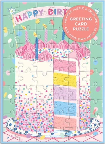 Galison narodeninové puzzle prianie 60 dielikov