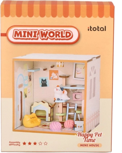 i-Total Miniatúrna izbička pre domáce zvieratká na zostavenie